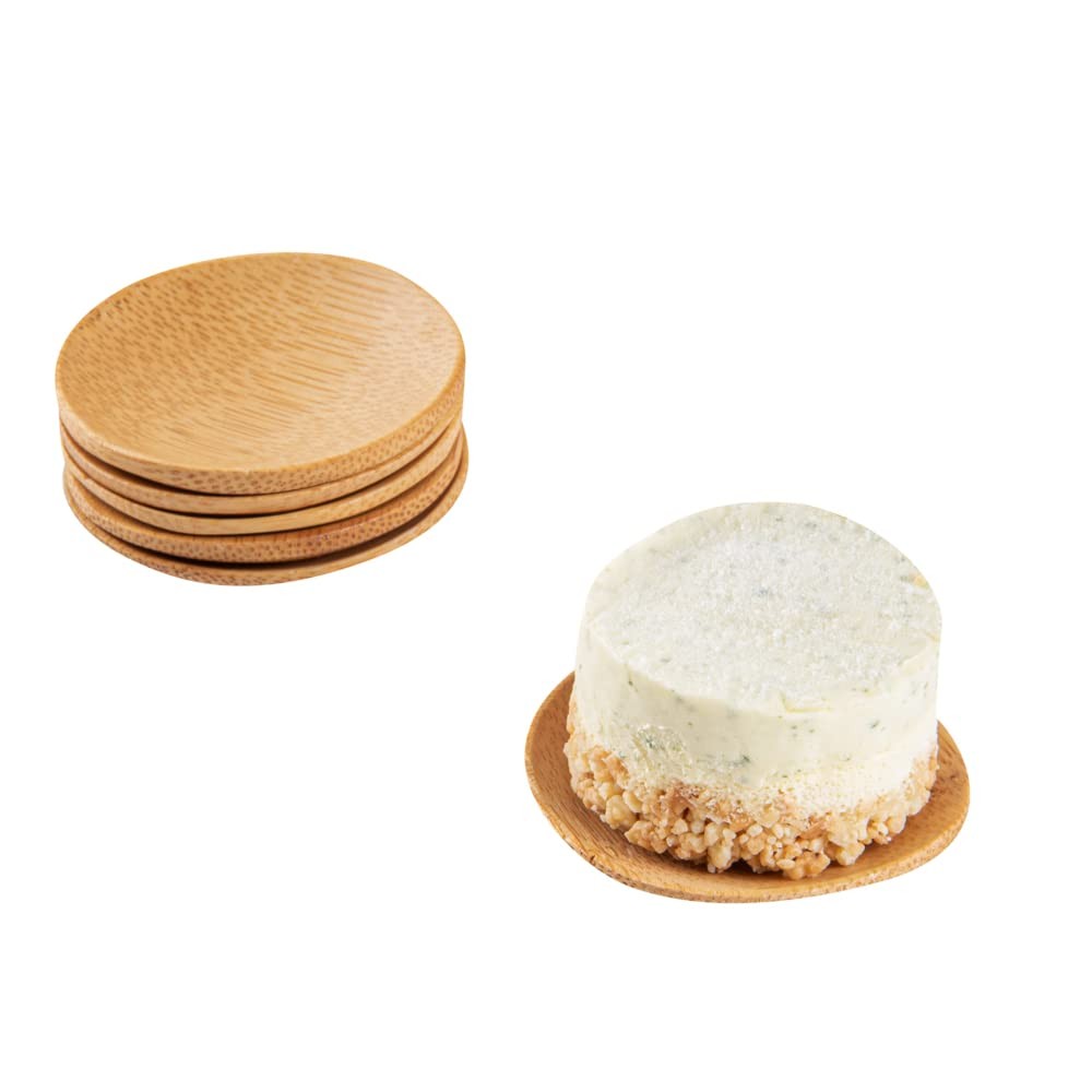 Restaurantware-2.5 Inch Disposable Bamboos Tableware 100 Round Bamboo Plates - gallery