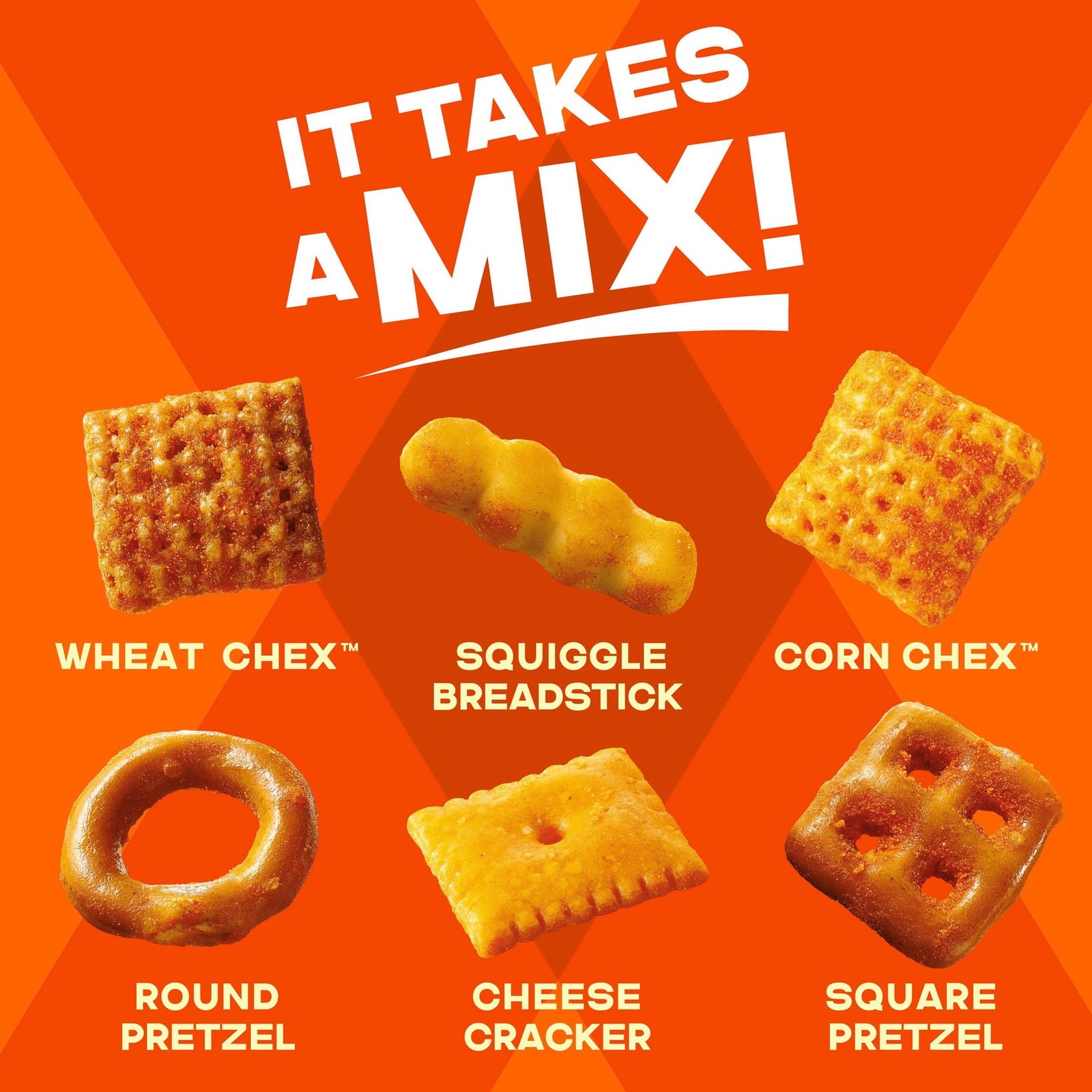 Chex Mix Cheddar Snack Mix, Savory Snack Bag, Family Size, 13.5 oz gallery