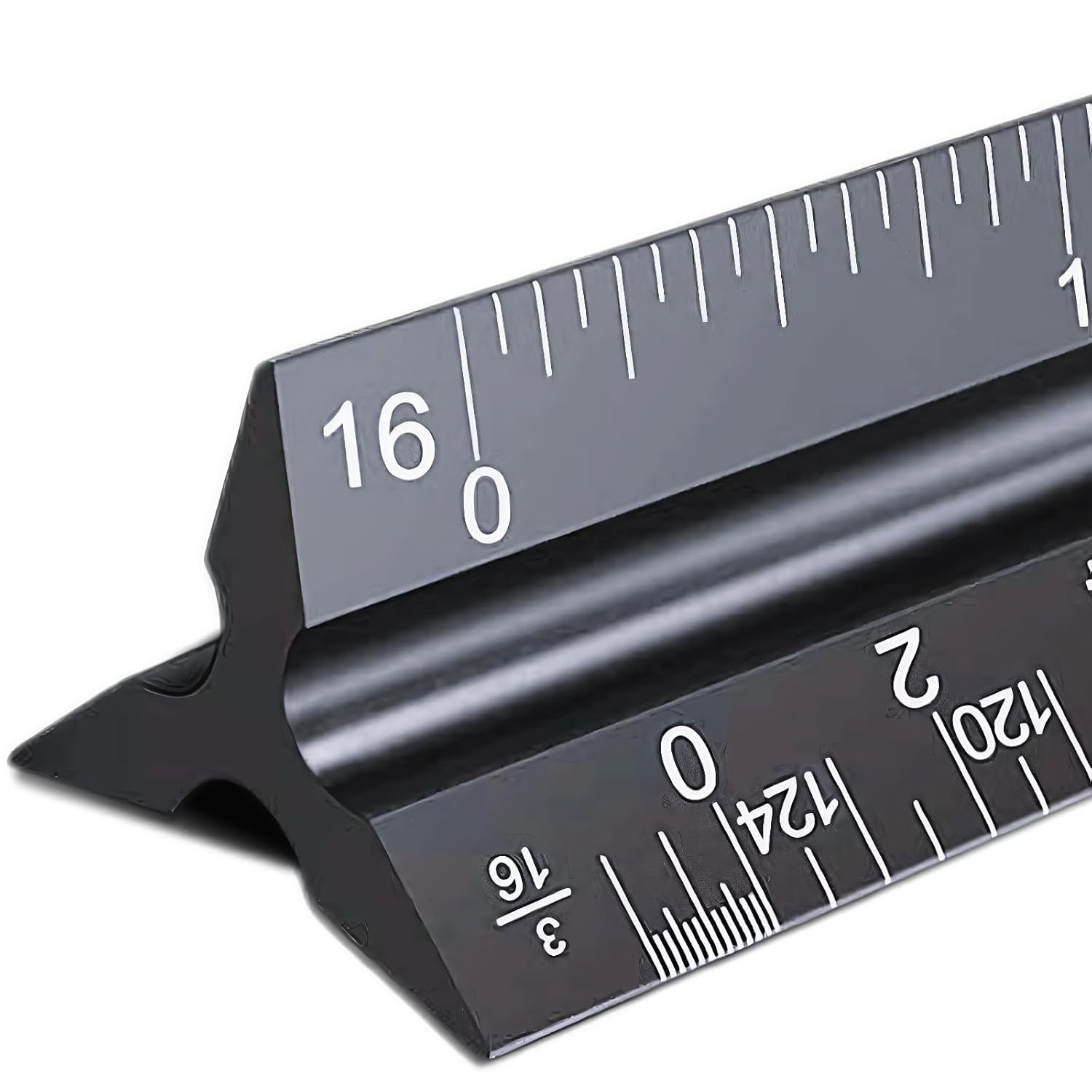 12 Inch Aluminum Architect Scale Ruler Triangular Drafting Blueprint Metal gallery