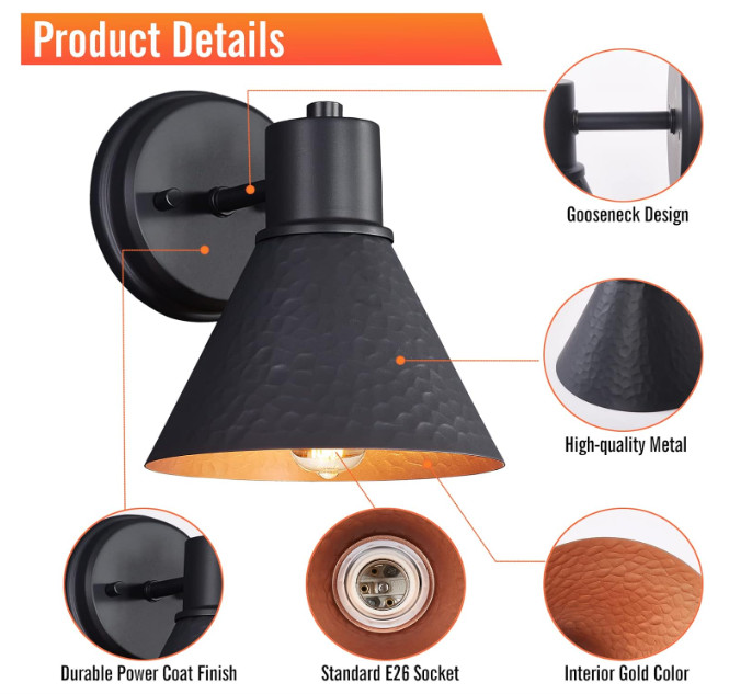 Outdoor Wall Sconces 2-Pack Wall Lights Fixture Farmhouse Porch Light New gallery