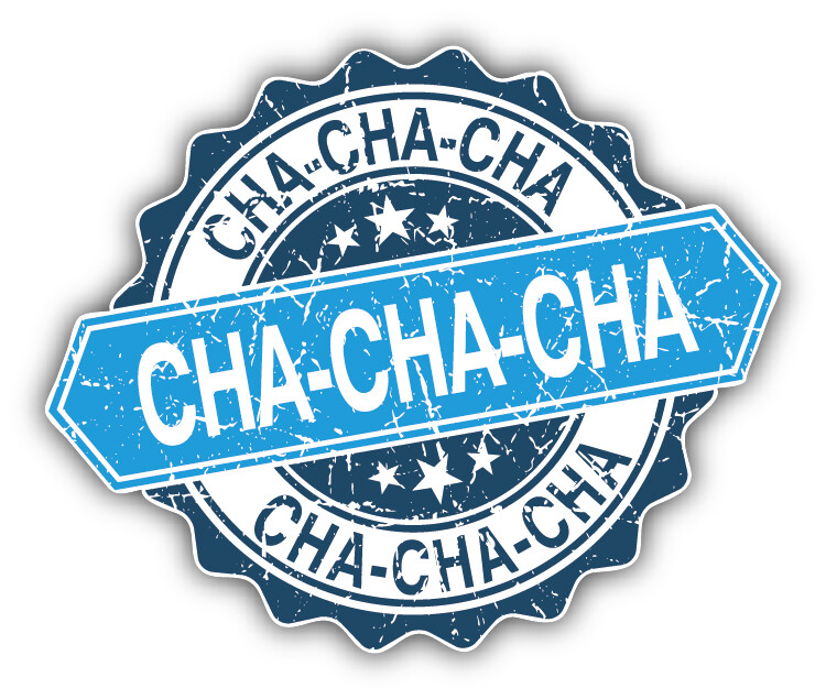 Cha Cha Cha Grunge Rubber Stamp Car Bumper Sticker Decal gallery