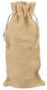Burlap Wine Bags with Drawstring - 14" - Natural Jute Burlap - 5 10 25 100 Pack gallery