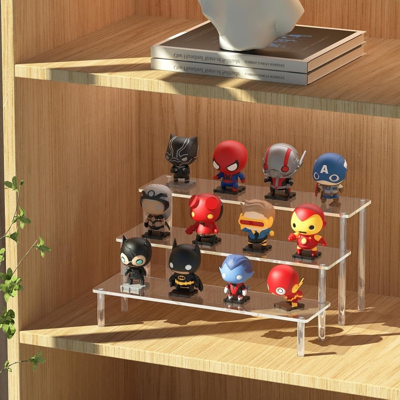 3-Tier Clear Acrylic Display Risers – Large Perfume & Shelf Organizer Stand gallery