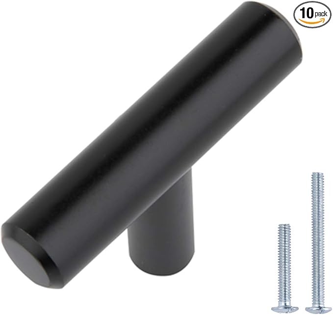 10 Pack 2 Inch Solid ‎T Bar Cabinet Knob Zinc Kitchen Cabinet Handles Pulls gallery