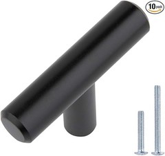 10 Pack 2 Inch Solid ‎T Bar Cabinet Knob Zinc Kitchen Cabinet Handles Pulls