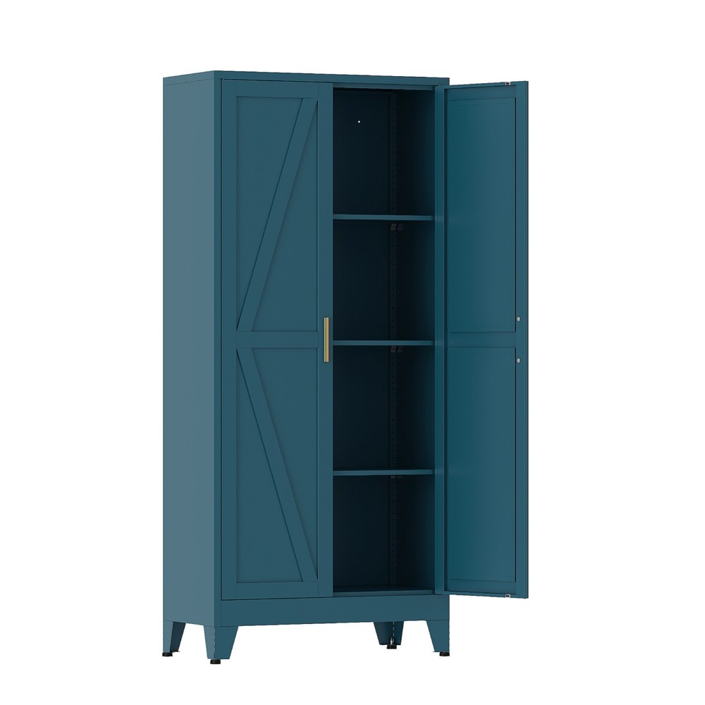 Cofar 61" Kitchen Steel Pantry Storage Cabinet, Metal Storage Cabinet with Doors