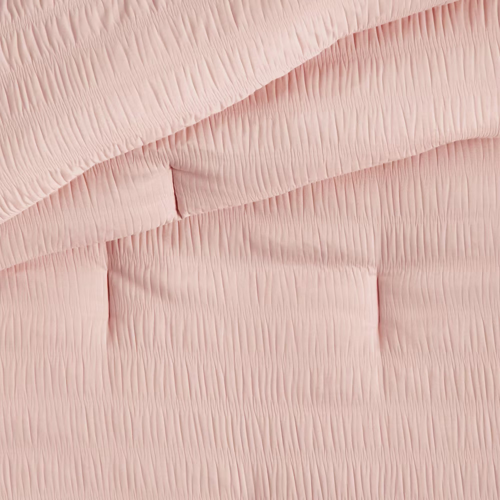 Twin Seersucker Comforter Set Pink - Pillowfort gallery