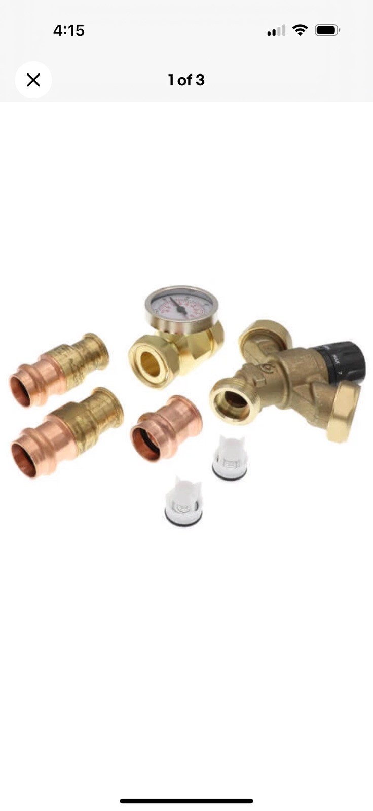 Caleffi 520516AC Anglemix 3-Way Mixing Valve 3/4 Press with Check Gauge gallery
