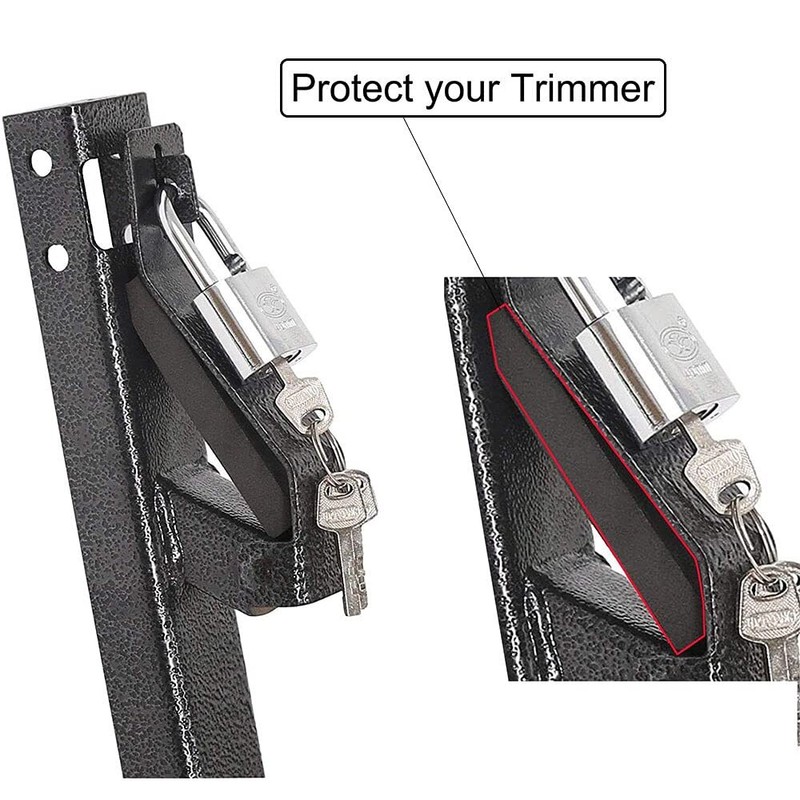 3 Place Weedeater Trimmer Racks For OPEN Landscape Truck and Trailer with Lock gallery