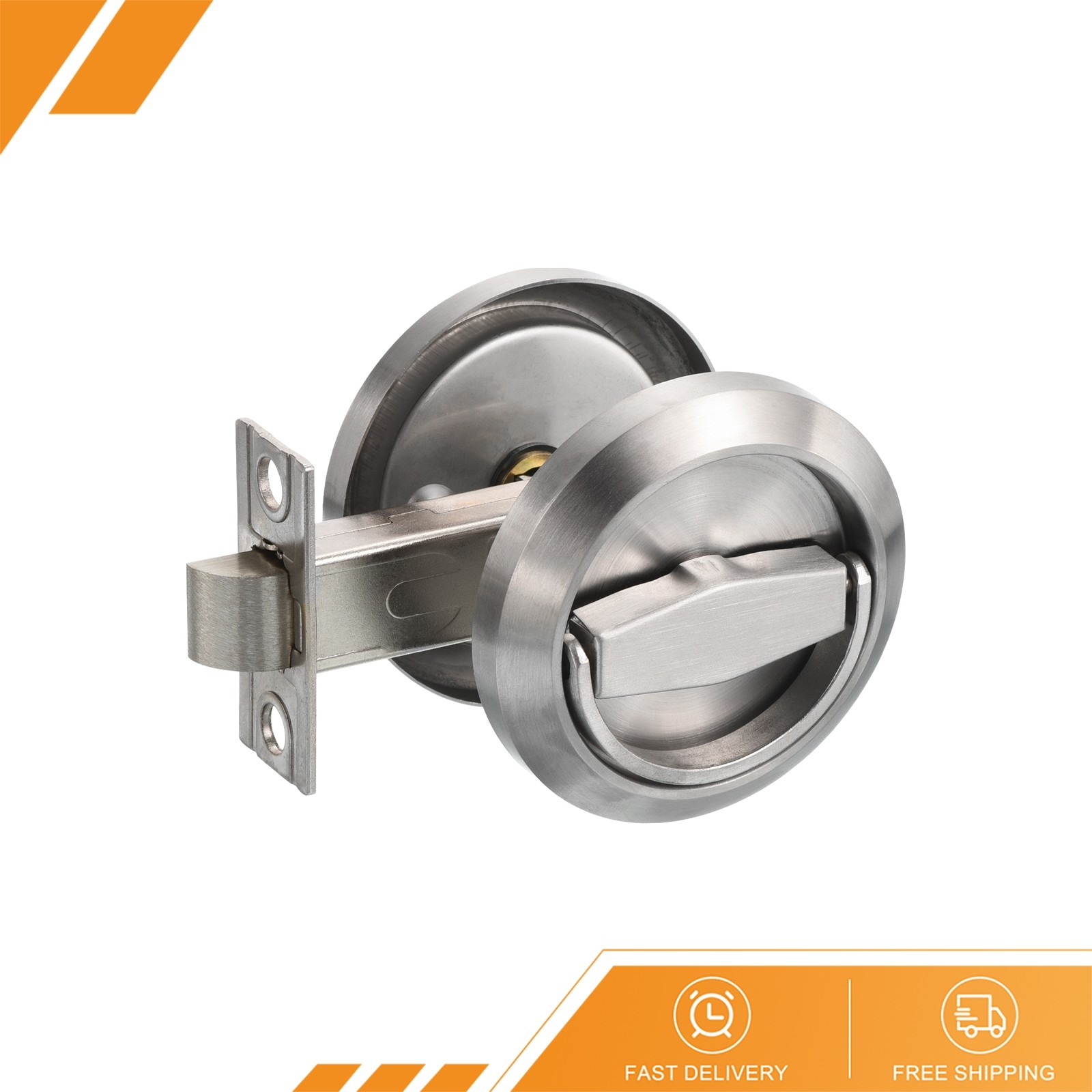 Round Recessed Door Lock Stainless Steel 304 Hidden Cup Pulls Latch Knob Silver gallery