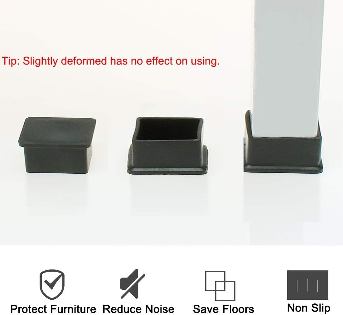 Rubber Rectangle Chair Leg Caps End Pad Feet Cover Furniture Slider Floor Pro... gallery