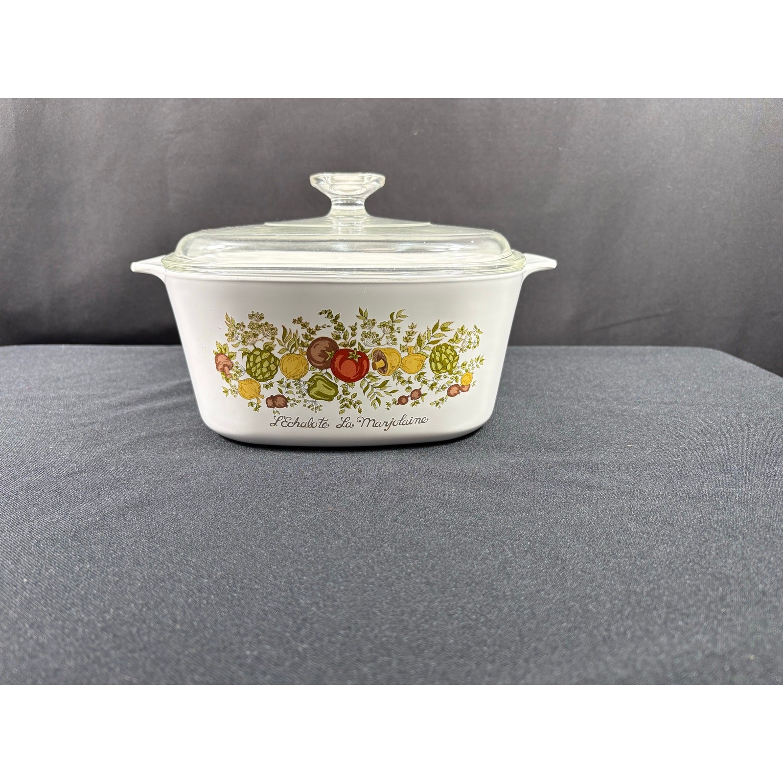 Vintage Corning Ware Casserole Dish Pyrex Lid The Spice of Life 3 Quart A-3-B gallery