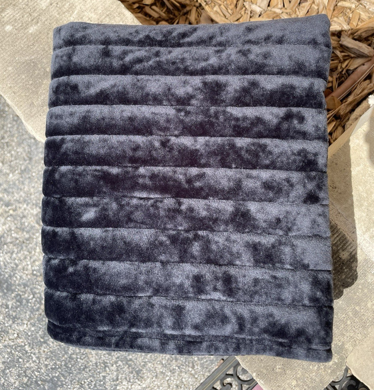 Pair EVERGRACE Luxury Black Velvety Rectangle King Pillow Shams 20 in x 36 in gallery