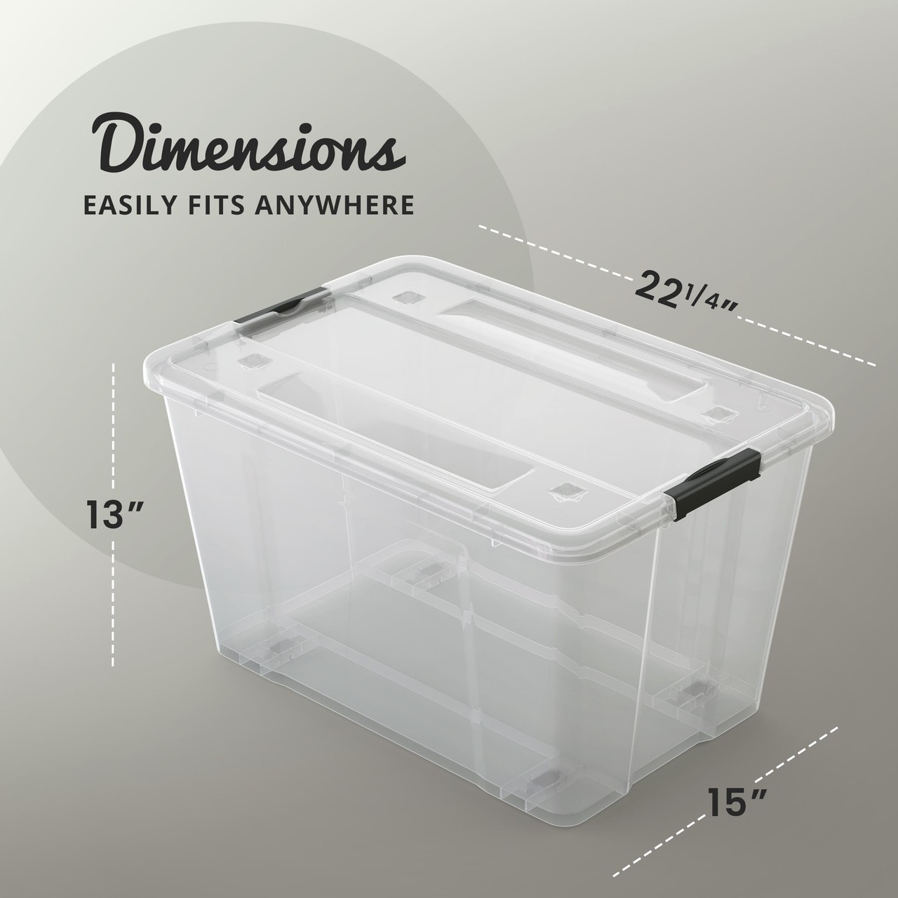 54 Quart Gasket Box, Stackable Storage Bin with Latching Lid, 6 Pack gallery