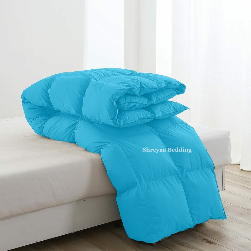 Aqua Blue Solid Down Alternative Comforter OR Sets 1000 TC Egyptian Cotton gallery
