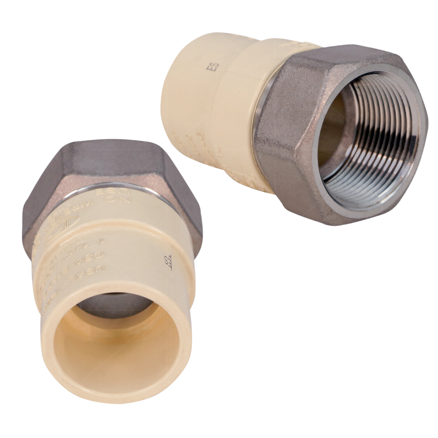 Midline Valve Female x CPVC Adapter Transition Pipe Fitting Stainless Steel 5 PK gallery