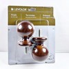 Levolor FINIALS Wood Round Ball ~ fits 1-3/8" Rods ~ Warm Walnut New gallery