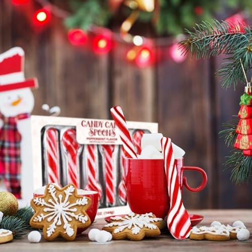 Taboom Dye-Free Peppermint Candy Cane Spoon & Hot Cocoa Bundle - 12 Individua... gallery