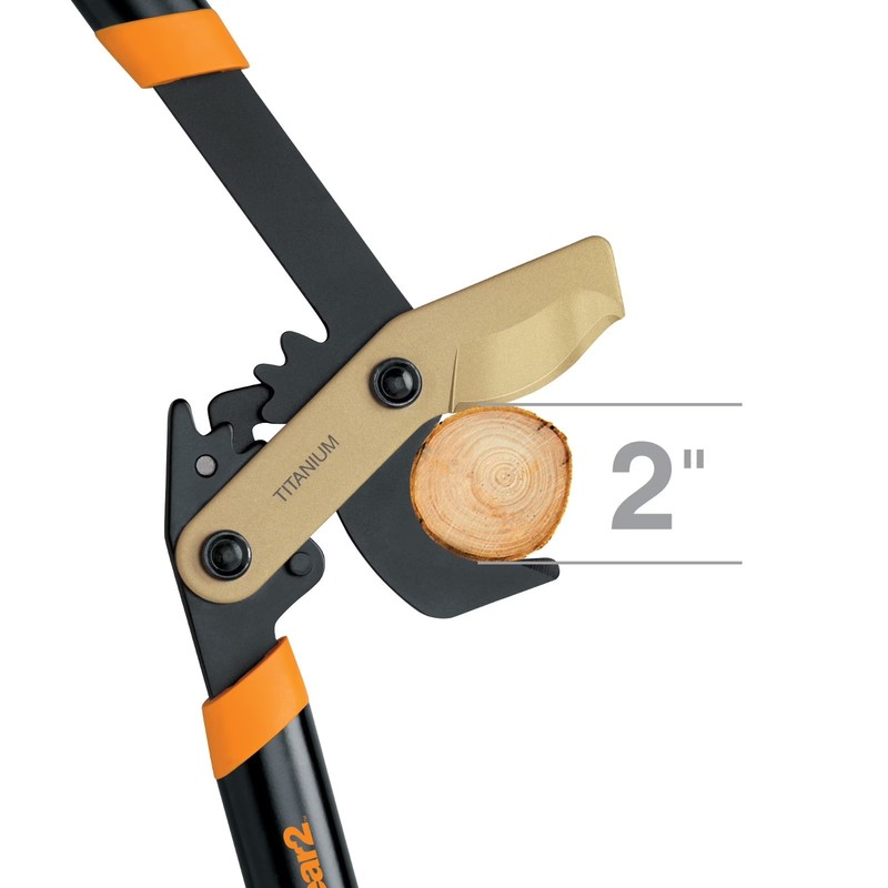 Fiskars PowerGear2 Titanium Tree Trimming Lopper 32" Long 3.9 lbs., 2" Cut Capac gallery