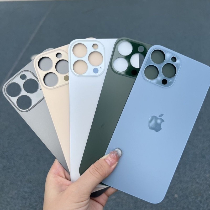 Replacement Rear Back Glass Big Hole For iPhone 14 13 12 11 Pro XR XS X 8 SE Lot gallery