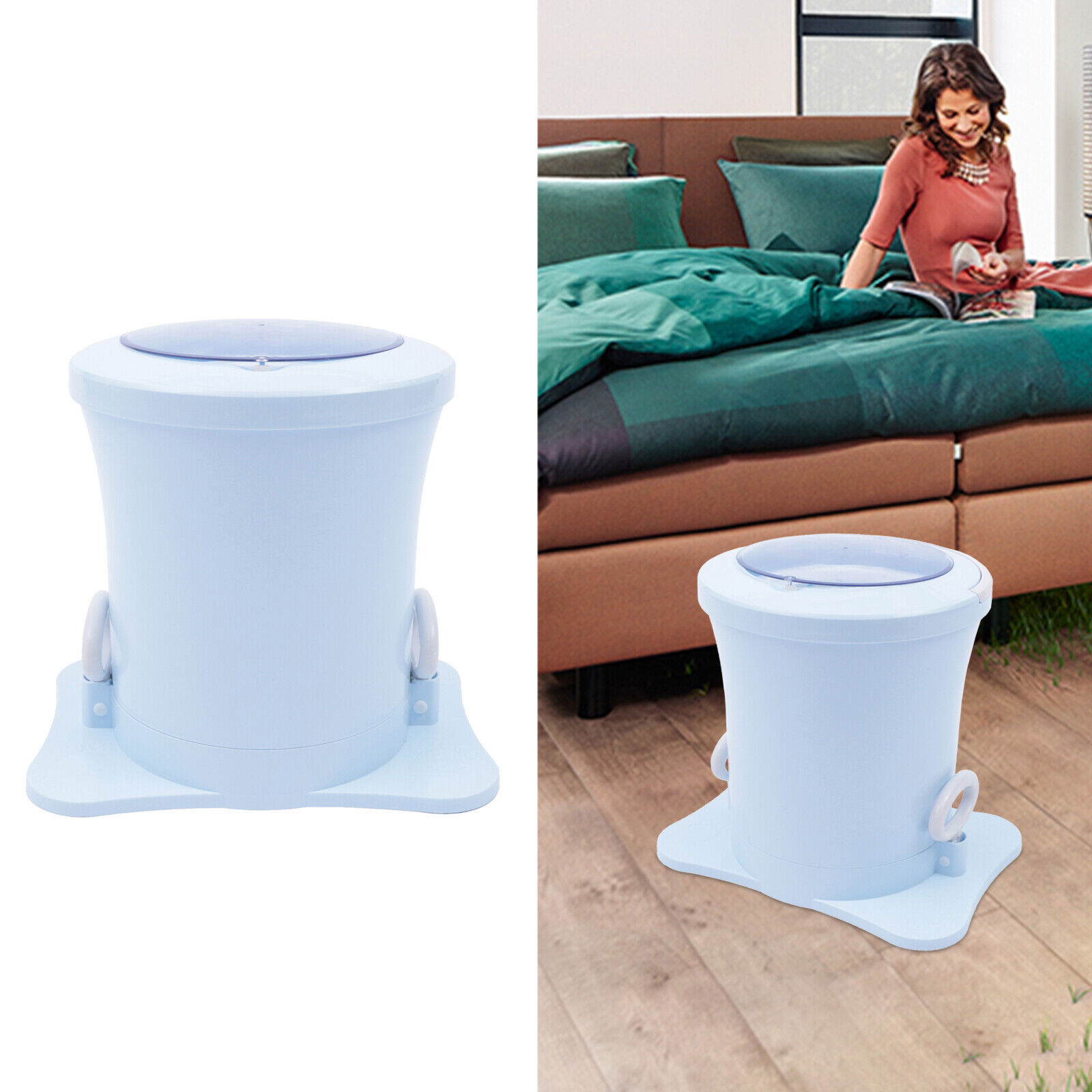 Mini Dryer Portable Compact Clothes Spin Dryer Manual Home Laundry Dryer Blue gallery
