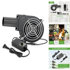 97mm x 33mm 12V/AC Variable Speed Centrifugal Fan for BBQ, Fireplaces, Camping