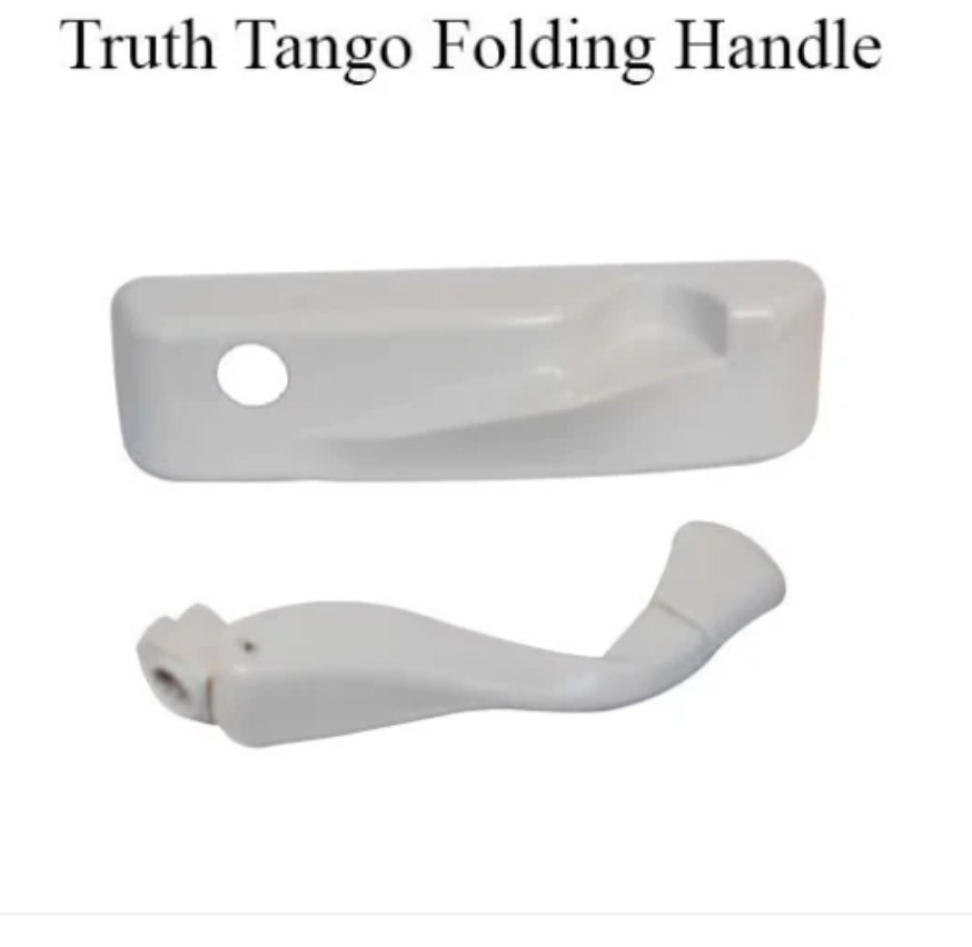 (37-215-3) Truth Hardware Encore Tango Fold Handle/Cover White 5-21/64in Cover gallery