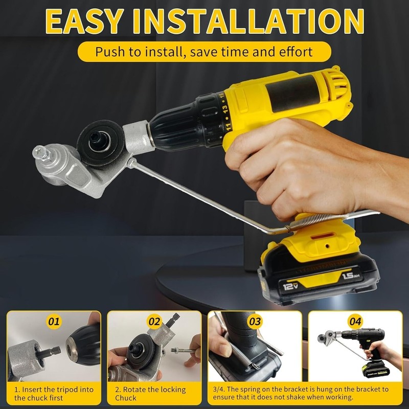 Drill Cut Pro Metal Cutting Adapter Sheet Metal Cutter Drill Attachment Electric gallery