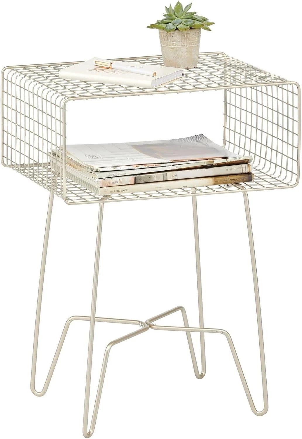 MDesign 2-tier Wire Side Accent Table, Color Bronze, New In Original Sealed Box gallery