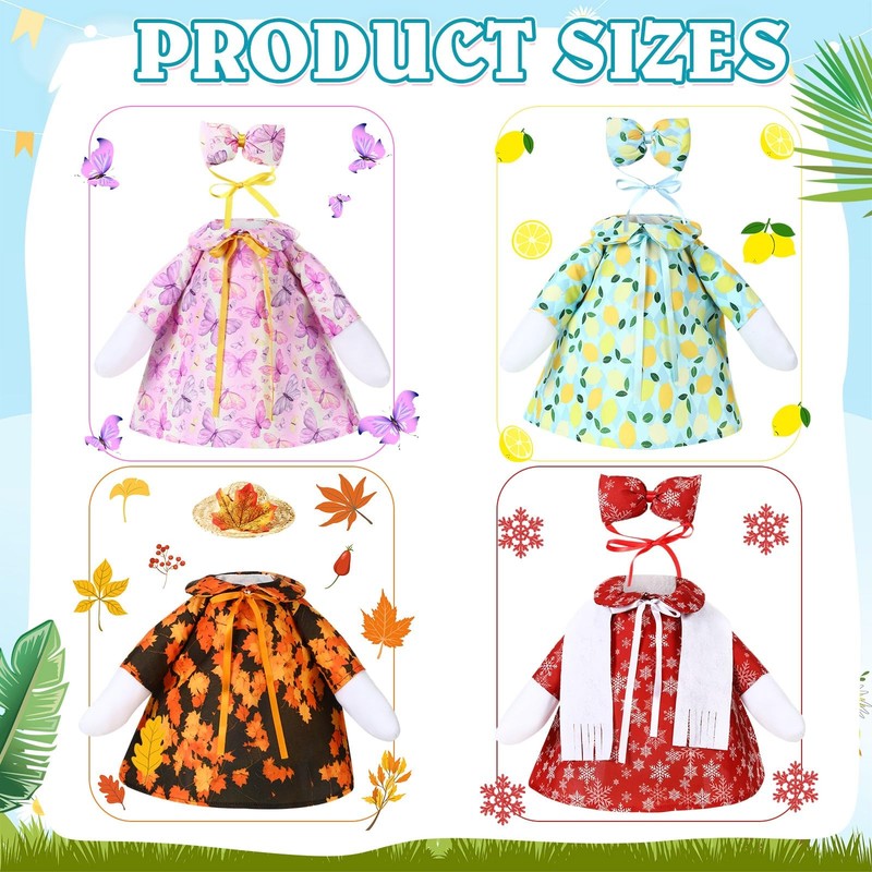 4 Set Spring Summer Fall Winter Goose Outfits Seasonal Cute Porch Goose Cloth... gallery