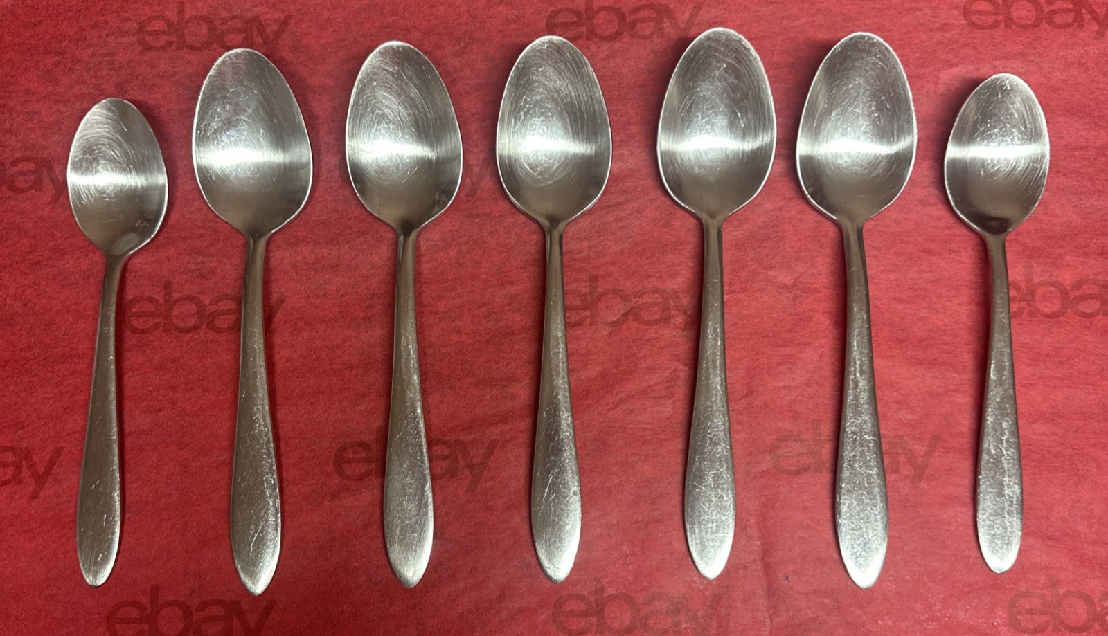 Oneida MOONCREST - Stainless Steel 7 pc. Flatware 5 Large Spoons 2 Small Spoon gallery