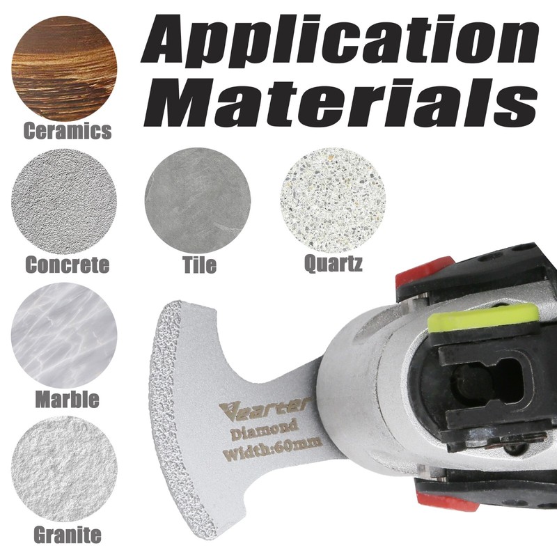 3X Oscillating Multi Tool Blade Diamond Saw Blades Set For Mortar Grout Removal gallery