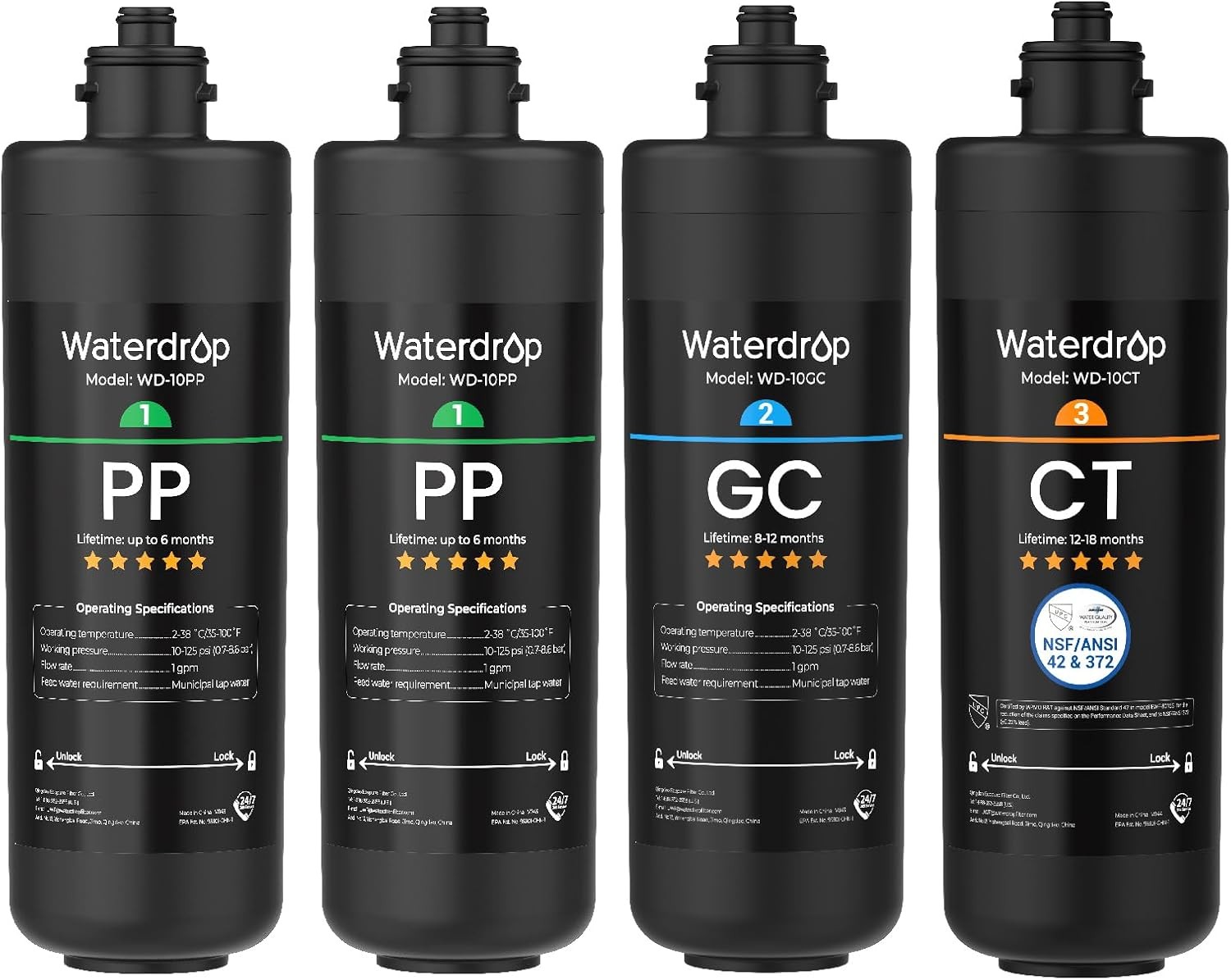 Waterdrop 3-Stage Replacement Under Sink Water Filter for Waterdrop TSA&TSB(4) gallery