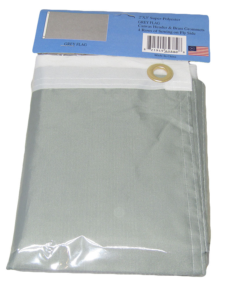 2x3 Grey Gray Solid Plain Color Polyester Flag 2'x3' House Banner Grommets (RUF) gallery