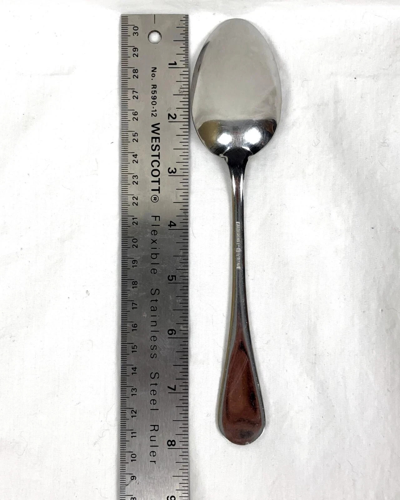 Calderoni BORROMEO Stainless 18/10 Glossy Dinner Soup Spoons Italy Made, 7 7/8" gallery