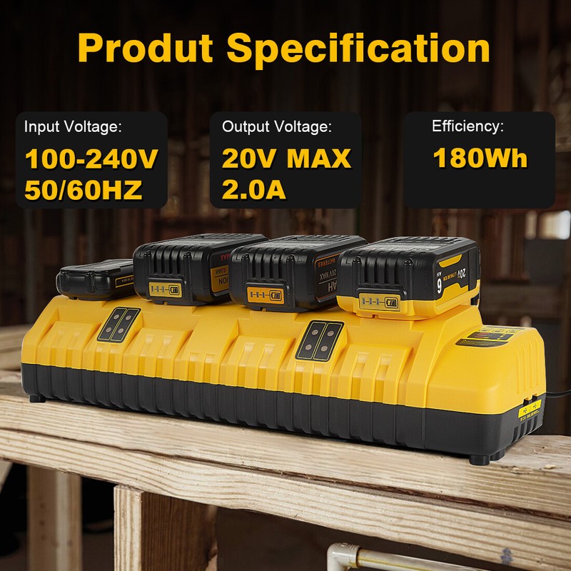 For DeWALT DCB104 20V Multiport Li-Ion Battery Rapid Charger Lithium XR DCB205 gallery