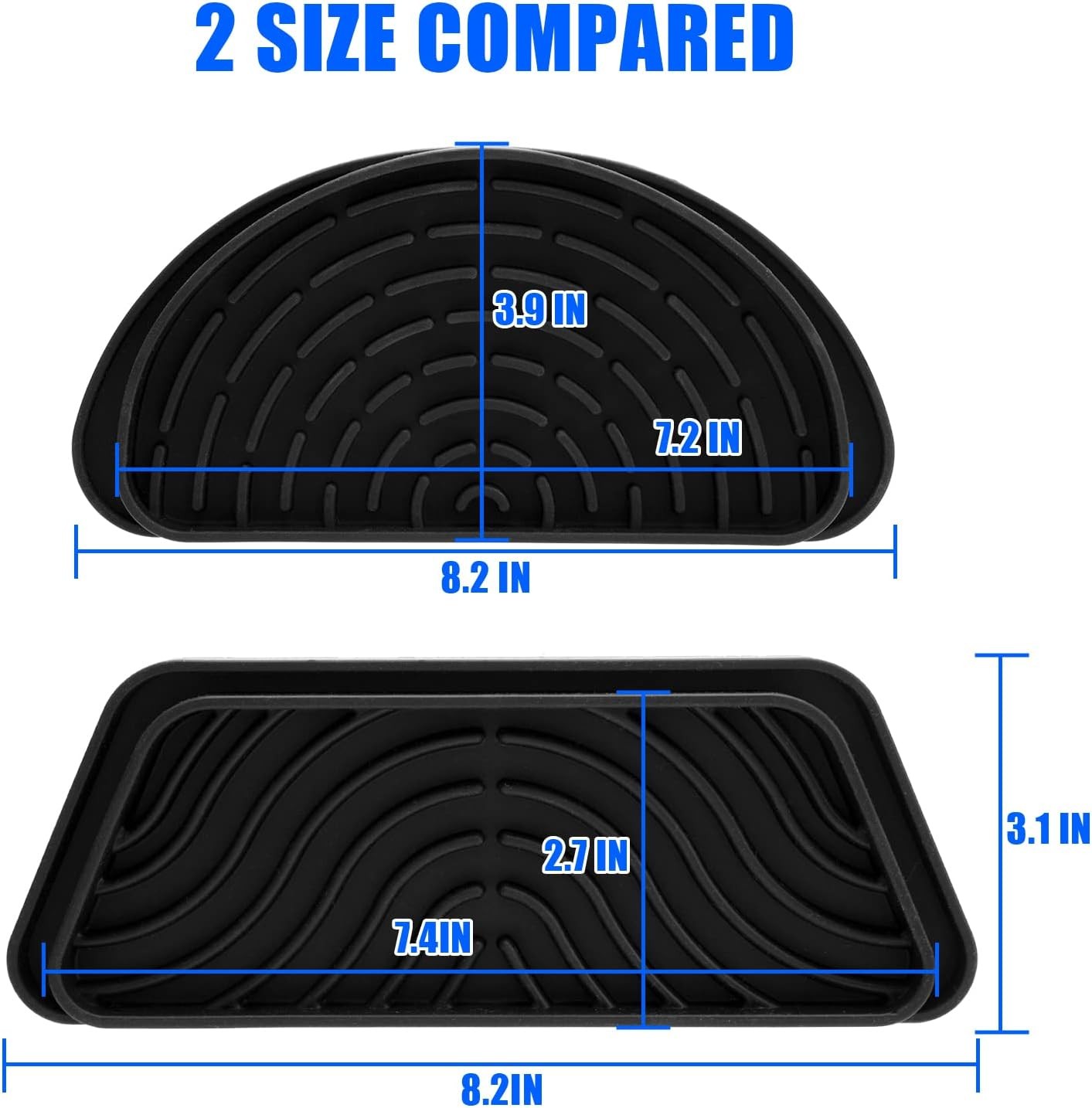 Refrigerator Drip Catcher Tray - 2 Pack Non-Slip Silicone for Samsung & GE gallery
