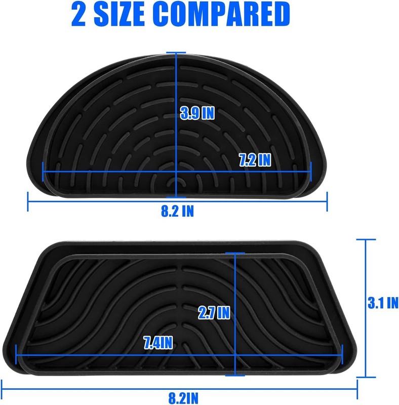 Refrigerator Drip Catcher Tray - 2 Pack Non-Slip Silicone for Samsung & GE gallery