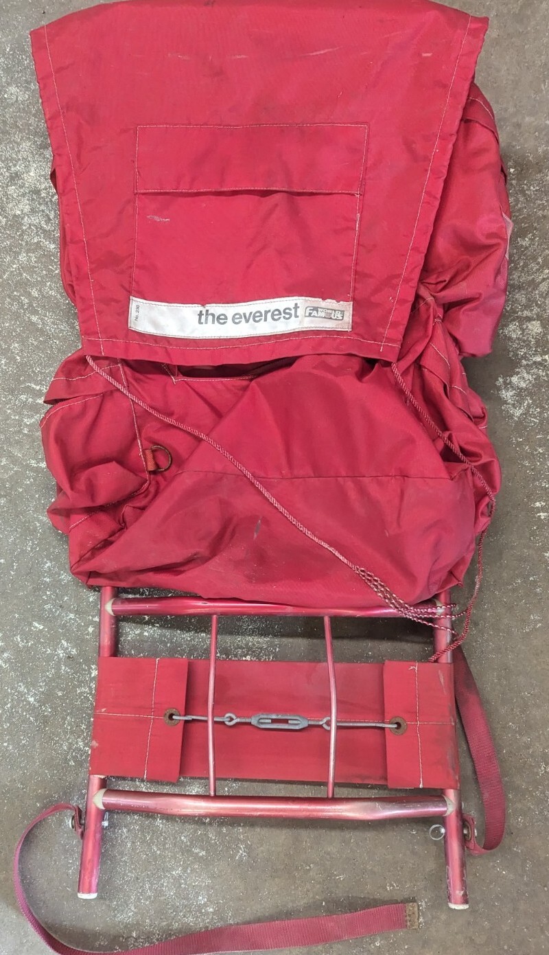 The Everest Red Metal Frame Backpacking Pack No 230
