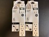 2 WHITE GE 6Outlet Power Strip 2 Pack, 2’ Extension Cord Heavy Duty Plug New gallery