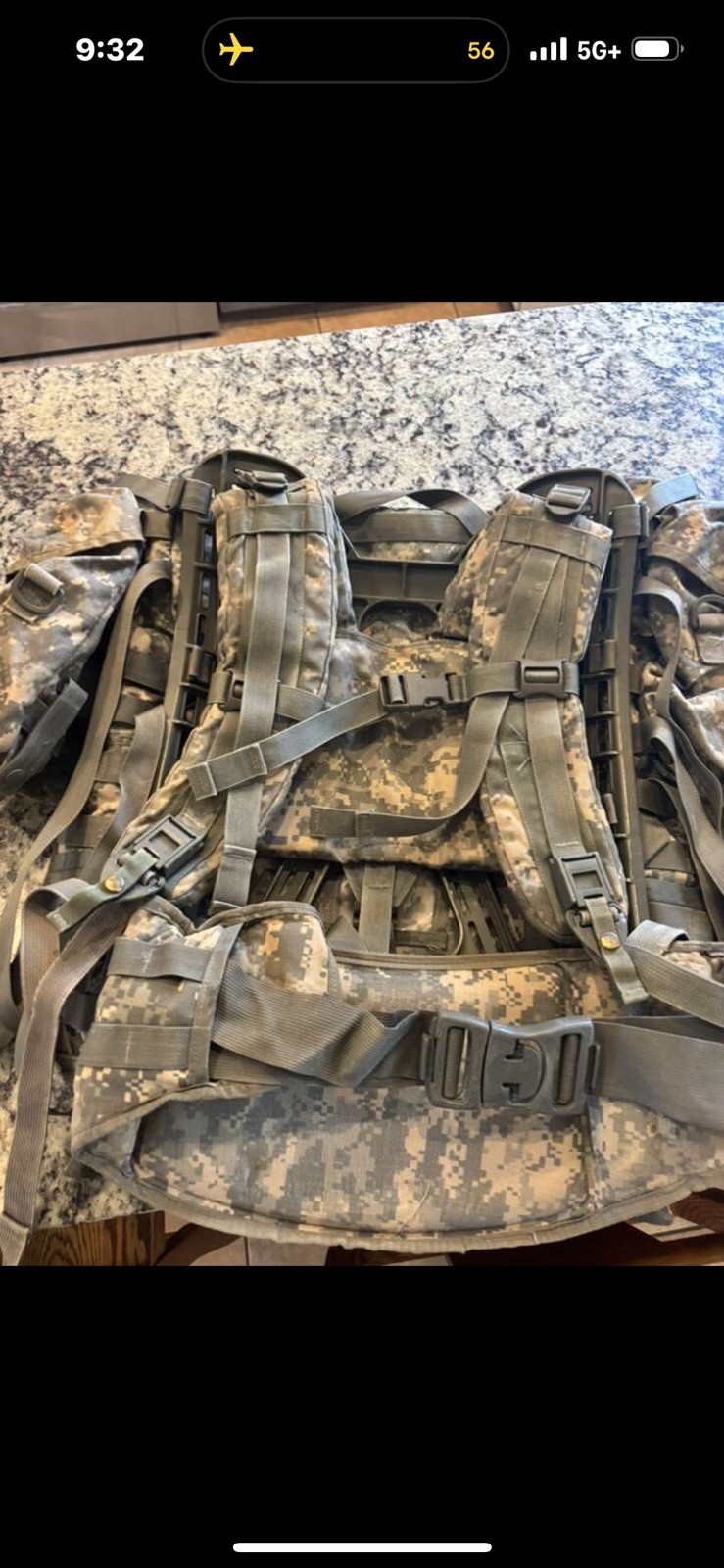 US Military Large Field Backpack With Universal Camouflage Pattern 
