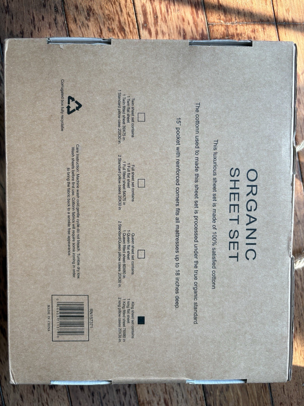 Tree Organic Cotton King Sheet Set 2000 Thread Count 100% Cotton 4 Piece gallery