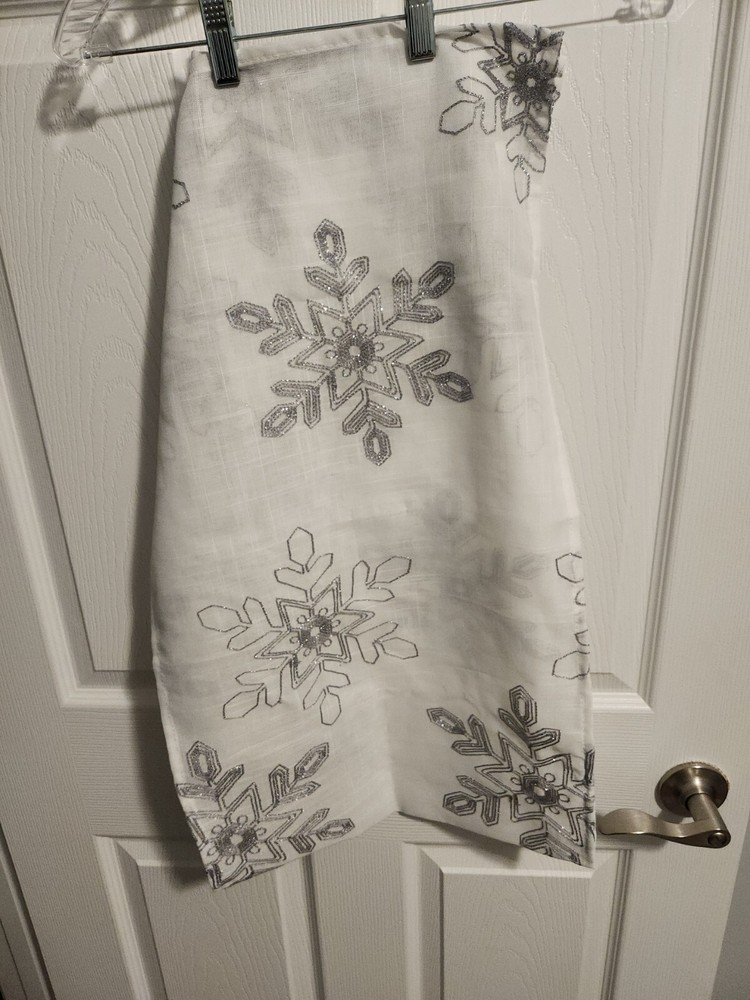 White Snowflake Table Runners 2 Pack 54 By 16 Inches Each
