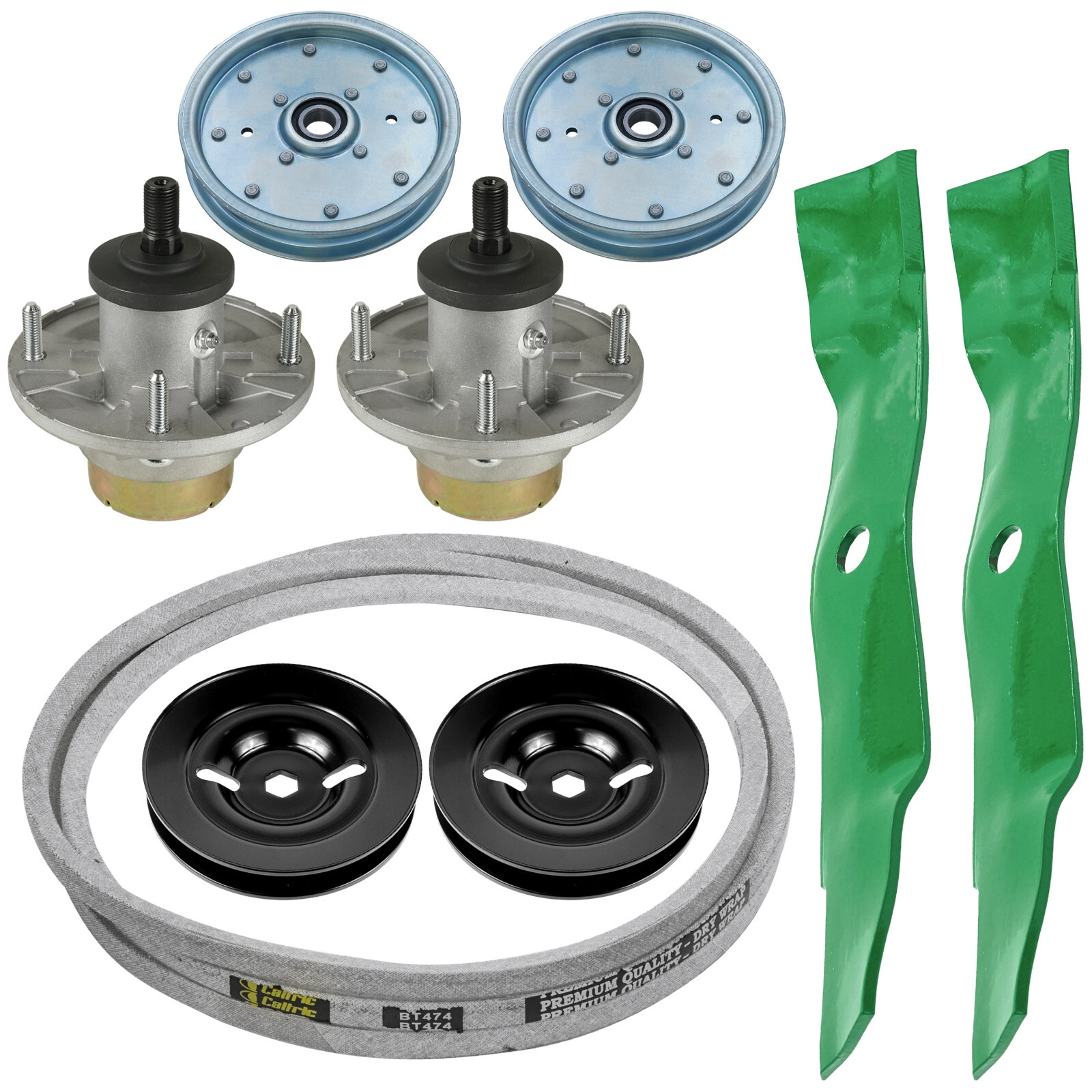 Spindles w/ Blades Pulleys & Belt Kit for John Deere Z335E Z335M Z345M Z345R 42" gallery