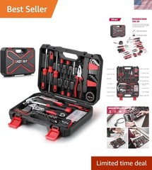 Durable 128-Piece Household Hand Tool Set with Organized Toolbox – EVHT12801
