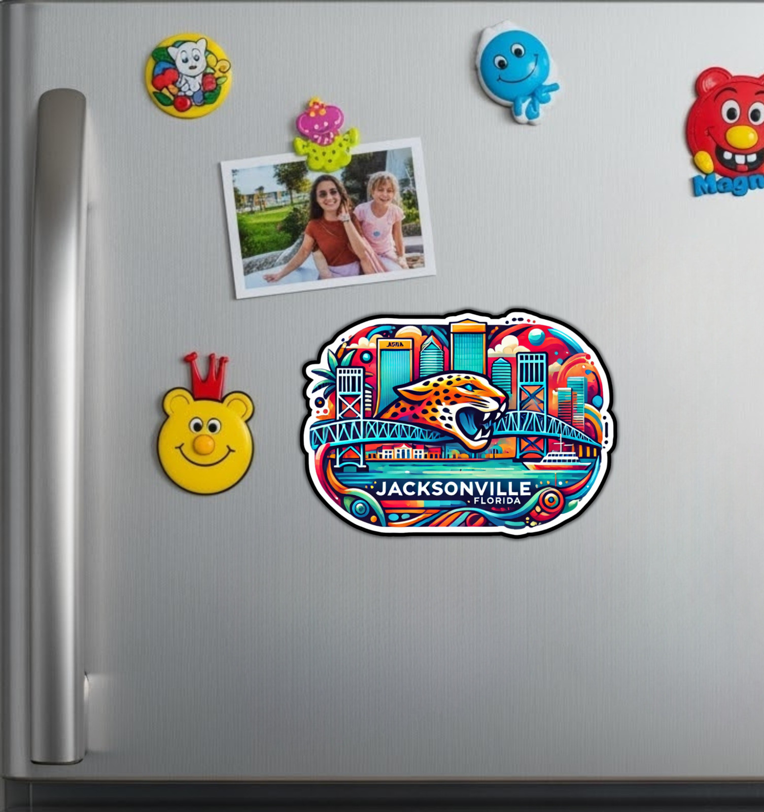 Jacksonville Florida Fridge Magnet or Laptop Sticker gallery
