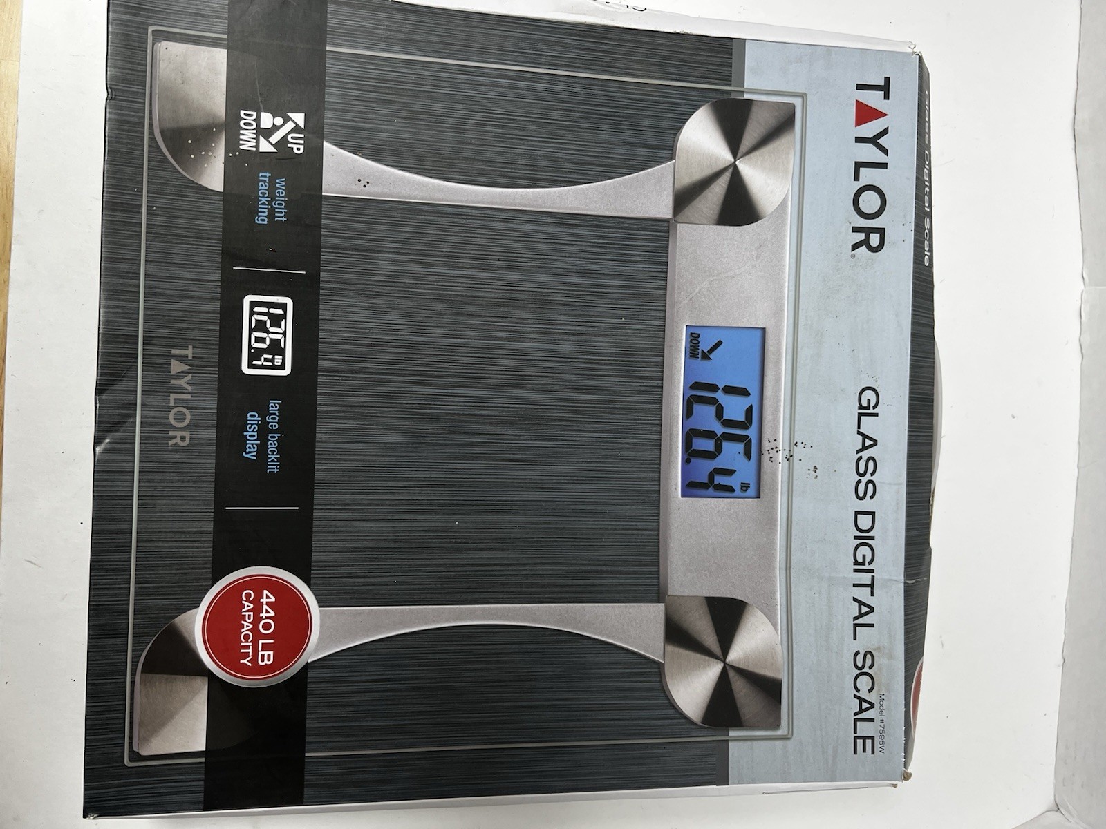Taylor Digital Glass Bathroom Scale, Scale for Body Weight, 440 LB, Clear gallery