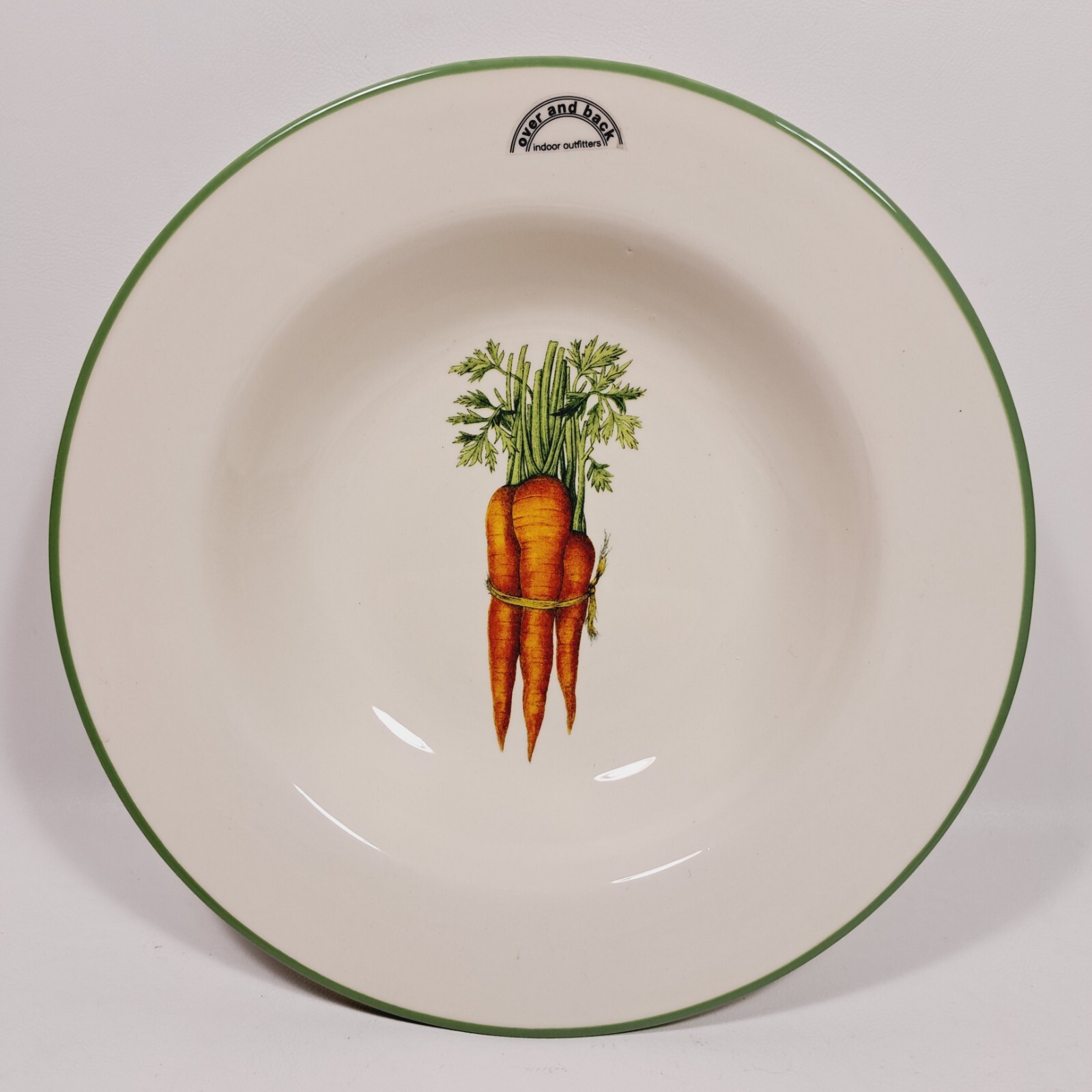 Indoor Outfitters Over and Back Veggie Pasta Soup Rimmed Bowls Set of 2 gallery