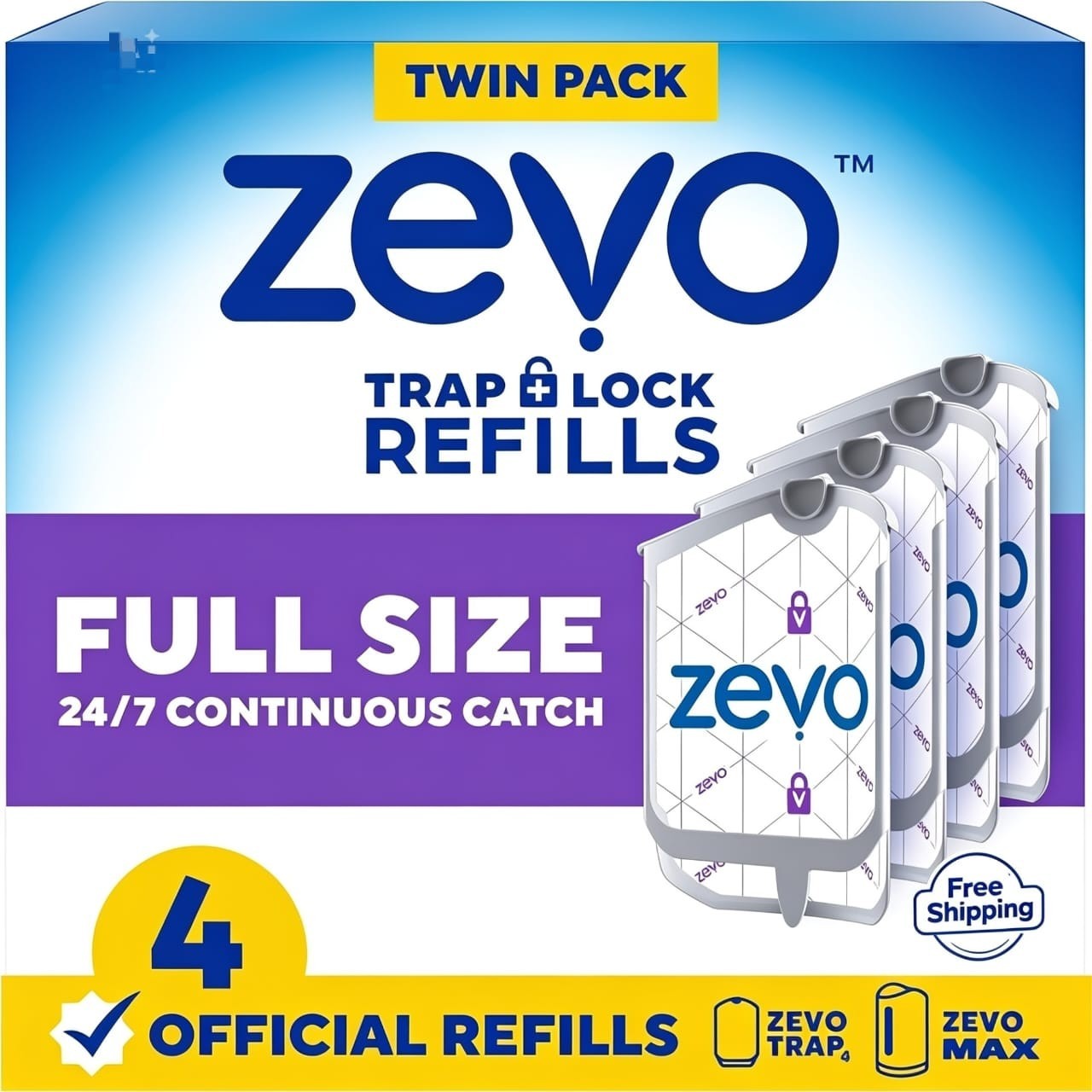 Zevo Flying Insect Trap Official Refill Cartridges Fits Both Zevo Trap & MAX gallery
