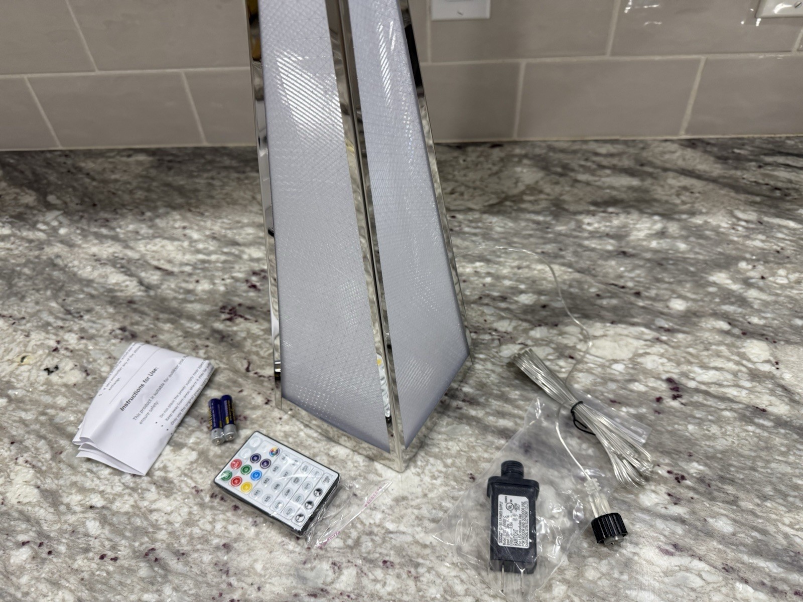 Luxa Pyramid Lamp 24” Modern LED Table Accent Lamp | Ambient Lighting | RGB gallery